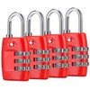 TSA Luggage Locks (4Pack) - 3 Digit Combination Padlocks -