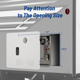 Ranein 15 x 18 Inches RV Water Heater Black Door. ONLY Door kit for Ranein RV water heaters