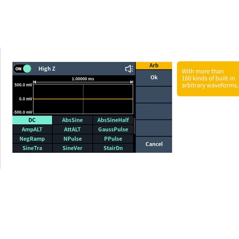 Single Signal Generator 60MHz Wide Amplitude and Frequency Range Arbitrary