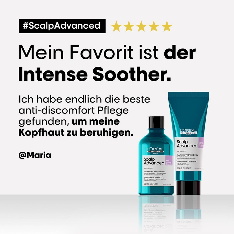 L'Oréal Professionnel Hair Shampoo for Soothing Sensitive Scalp, Scalp Advanced,