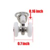 ZQIY 15PCS Curtain Track Roller Hook Curtain Guide Pulley Plastic