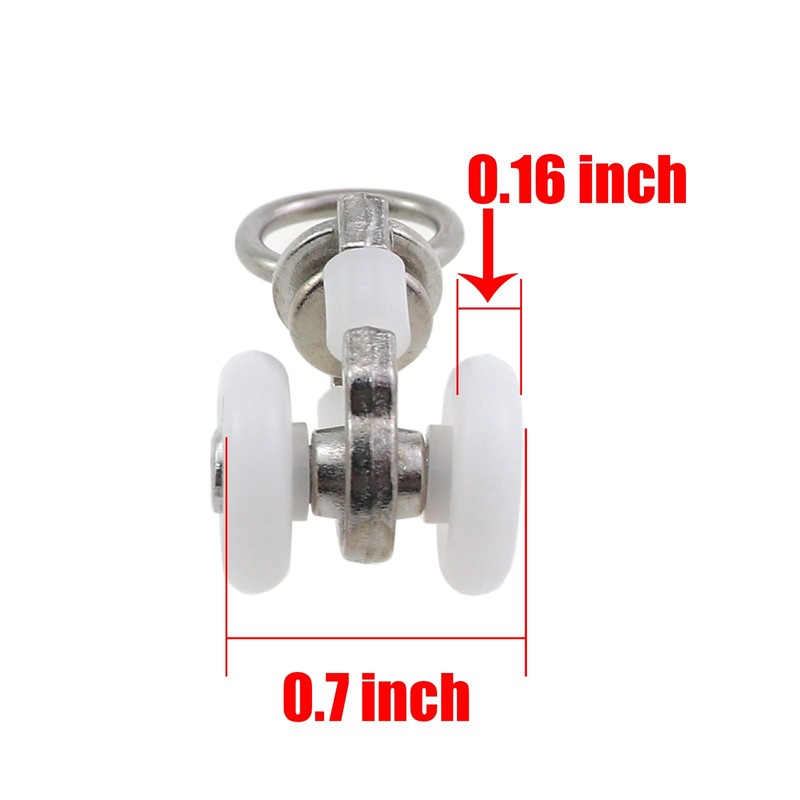 ZQIY 15PCS Curtain Track Roller Hook Curtain Guide Pulley Plastic
