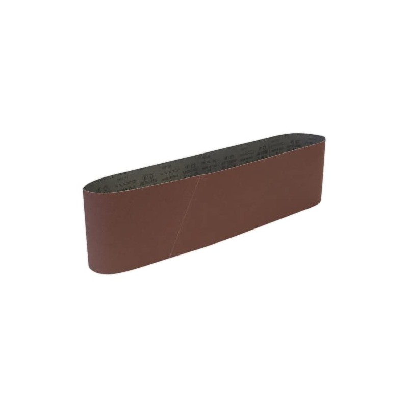 Sealey SB0018 100Grit Sanding Belt, 0 V, Brown, 150 x