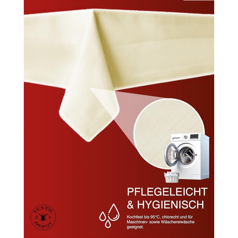 texpot Tablecloth 130 x 190 cm with Satin Edge 100%