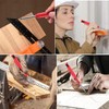2 Pack Solid Carpenter's Pencil with 20 Refills, Deep Hole