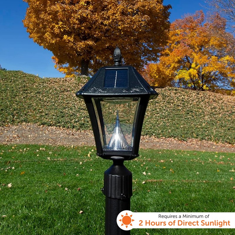Gama Sonic Baytown II, Outdoor Solar Light and 3" Pole