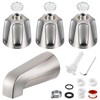 Enhon 3 Handle Shower Faucet Set Compatible with Pfister Verve