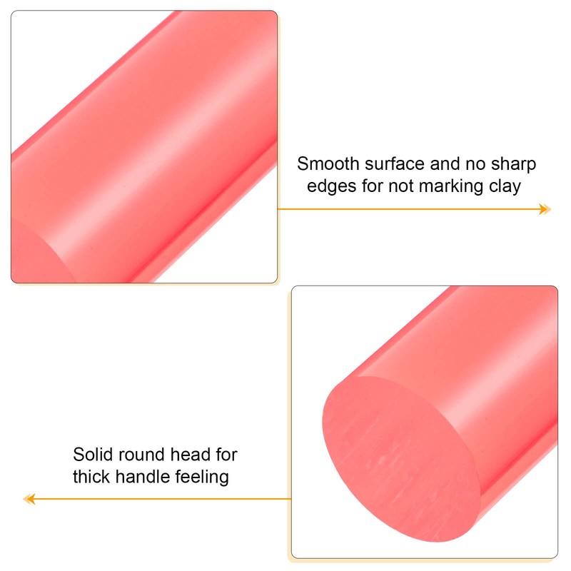 sourcing map 6 x 1 Inch Acrylic Clay Roll Solid