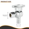 HeSun 4-PCs Pex Angle Stop Valve, 1/2" Pex x 3/8"