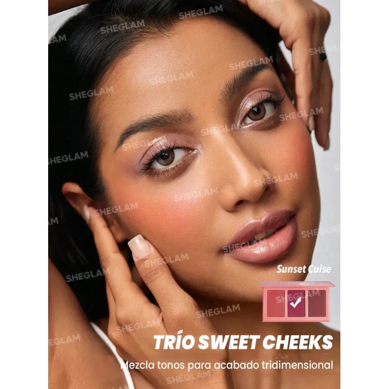 SHEGLAM Sweet Cheeks Trío Rubor Polvo - Sunset Cruise