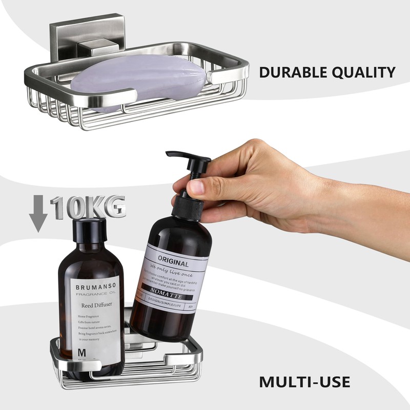 SEIDO Soap Dish for Shower Wall, 304 Stainless Steel Soap
