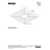 KOHLER K-6447-ST Strive Bottom Sink Grid, Stainless Steel, 1-Pack