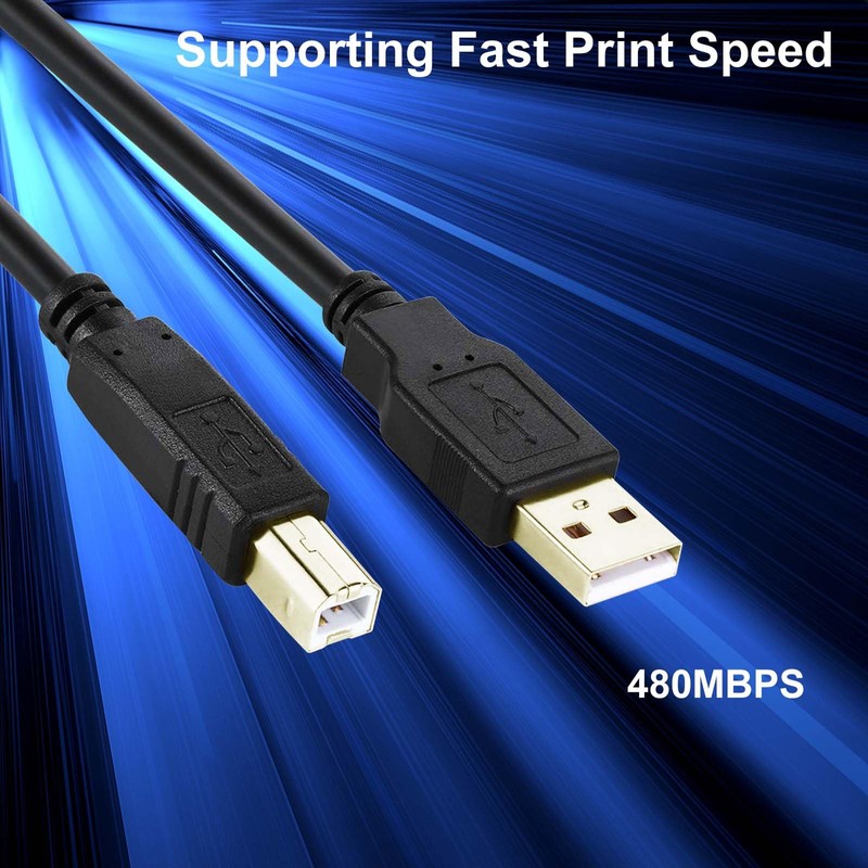 Gina Joyfurno USB 2.0 Printer Cable 5ft/1.5M USB-A to USB-B