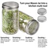 Germinator Jar Lids Mason Jar Sprout Lids 04 Stainless Steel