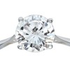 Mogul Silver Cubic Zirconia Set Solitare Ring - Size H