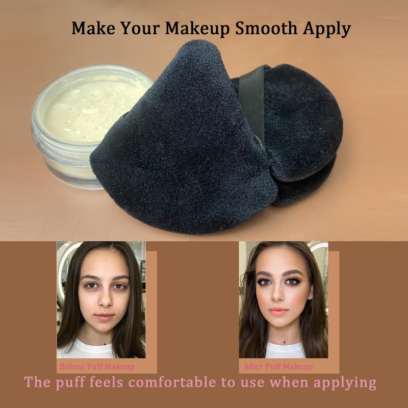 9 pcs Powder Puff Face Makeup Sponge:Powder Puff Face Triangle