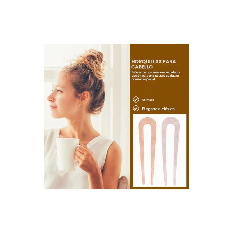 Baluue Horquillas En Forma De U Para El Cabello Decoración