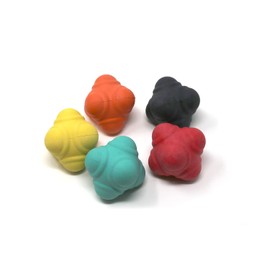 STOP! Fitness - Set of 5 SAQ and Reaction Balls for the Development of Speed Strength and Reaction Speed - Diameter 7 cm - Includes Instructions with Exercise Examples (English language not