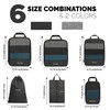TravelLovers Compression Packing Cubes – 6 Pack Packing Cubes for