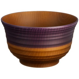 Canoe 73736 Japanese Traditional Color Hagiba Lacquer Bowl with Eggplant Navy Blue