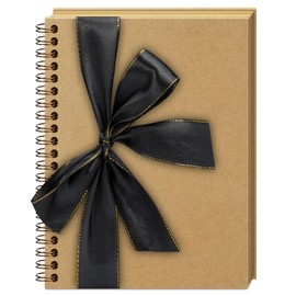 Vienrose Scrapbook DIY Photo Album with 40 Pages, Hard Cover Kraft Paper, DIY Scrapbook for Wedding, Birthday, 28 x 20.5 cm, Khaki
