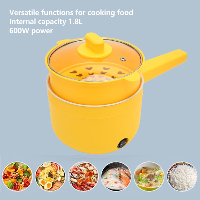 1.8L Multifunctional Electric Pot Annular Heating Tube Long Handle Double