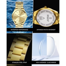 Weayege Fashion Minimalist Business Men's Wrist Watches Luxury Quartz Waterproof Watches Bussiness Watches for Men