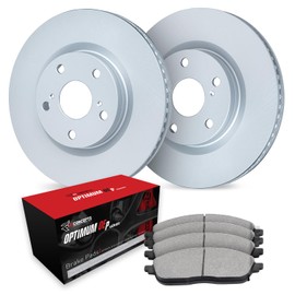 R1 Concepts Rear Brakes and Rotors Kit |Rear Brake Pads| Brake Rotors and Pads| Optimum OEp Brake Pads and Rotors|fits 2018-2022 Land Rover Discovery, Range Rover, Range Rover Sport
