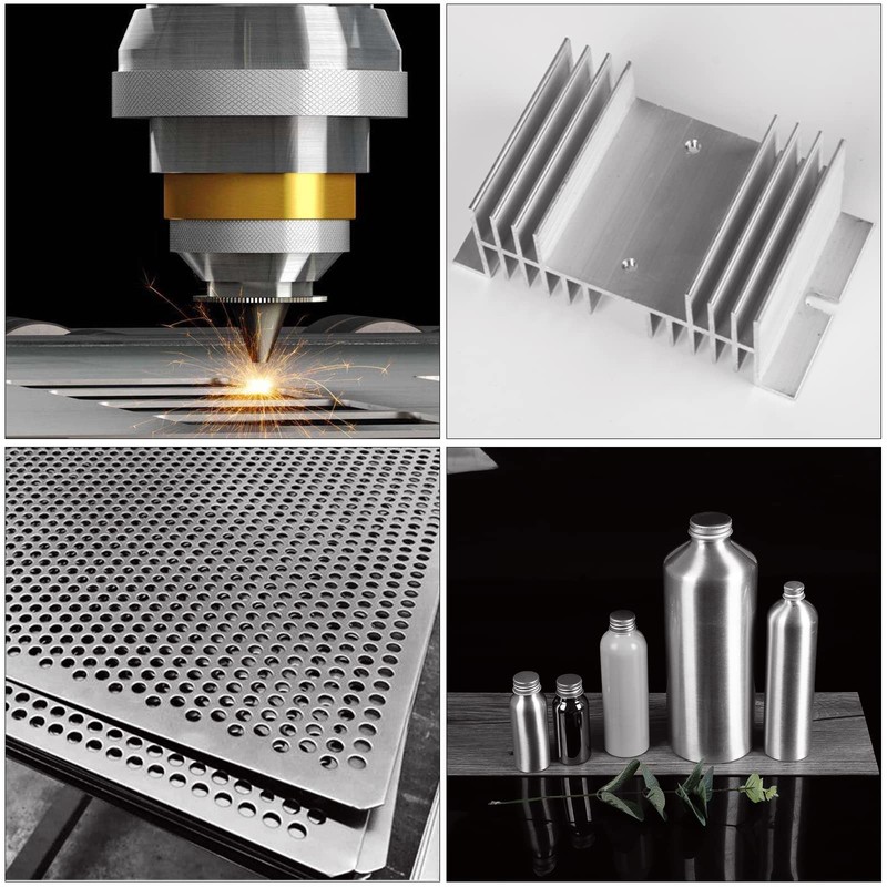 Paquete de 4 láminas de aluminio 6061 T6 de 6