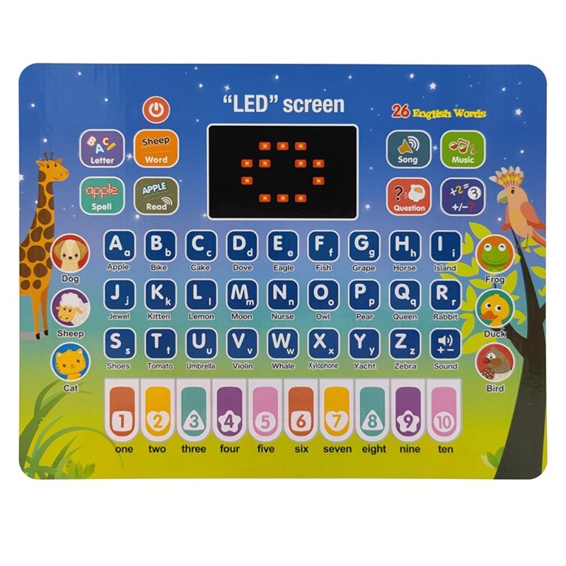 Kids Tablet English Learning Pad with LED Screen 8 Modes
