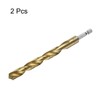 HARFINGTON 2pcs 1/4" Hex Shank Twist Drill Bits 11mm Titanium