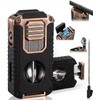 5-in-1 Butane Torch Lighter, with Built-in Punch, V Cutter, Draw