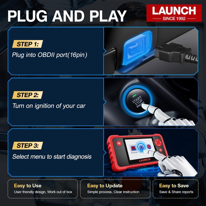 LAUNCH LAUNCH CRP123 V2.0 Elite OBD2 Scanner-2025 New Model Engine/ABS/SRS/Transmission