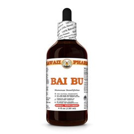Bai Bu (Stemonae Sessilifoliae) Dry Root Tincture, Made in Hawaii, All Natural, Vegan, Pure Liquid Extract - 4 fl.oz