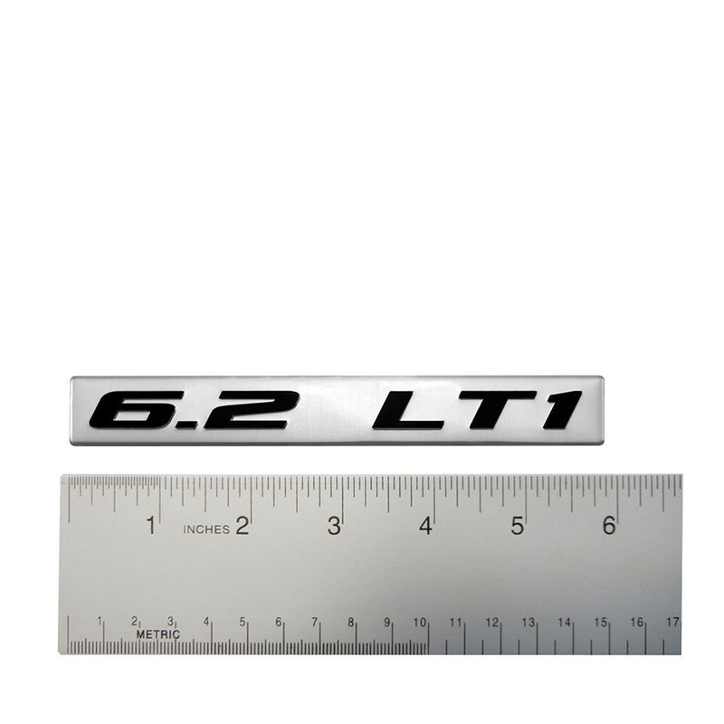 ERPART 6.2 LT1 Black on Silver Highly Polished Real Aluminum