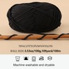 Yarn for Crocheting,100g Soft Yarn for Crocheting,Crochet Yarn for Sweater,Hat,Socks,Blankets(Black)
