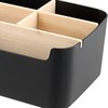SINJEUN Pack of 3 Desk Organiser, Black, Table Organiser Office