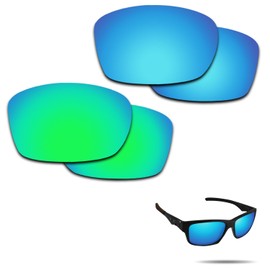 Fiskr Polarized Lenses Replacement for Oakley Jupiter Squared(OO9135) Sunglasses with Anti-scratch&Anti-saltwater&Anti-dust Coating(Ice Blue & Emerald Green)