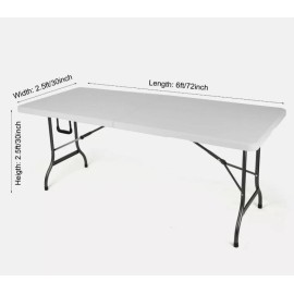 Party 6' ft Fitted Polyester Tablecloth Table Cover Wedding Banquet Party BURGUNDY