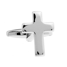 Cross Christian Pair Cufflinks Silver Cuff Links