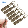 Zorveiio 6pcs Antique Bronze Zipper Pull Replacement, 1mm Thickness Detachable