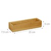 Relaxdays 4 x Storage Boxes Bamboo Stackable Natural Look Storage