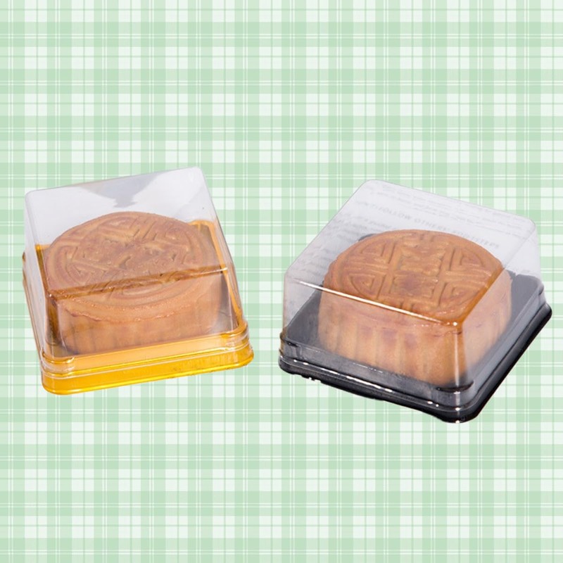 50 Pcs Plastic Single Individual Cupcake Container Mooncake Muffin Dome