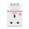 Masterplug Three Socket Surge Protected Adaptor with Individual Switches