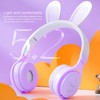 Rabbit Ear Headsets LED Light Headphones Cute Lightweight Adjustable Headband