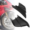 1 Pair Motorcycle Front Winglet Aerodynamic Wing Universal Black Replacement