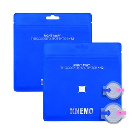 KNEMO Right Away Thincognito Invisible Spot Patch - Absorbing Hydrocolloid Pimple Patch for Face, Blemishes, Zits, Acne, Breakouts Spot Treatment for Skin Care, 2 Sizes (42 Count Pack of 2)