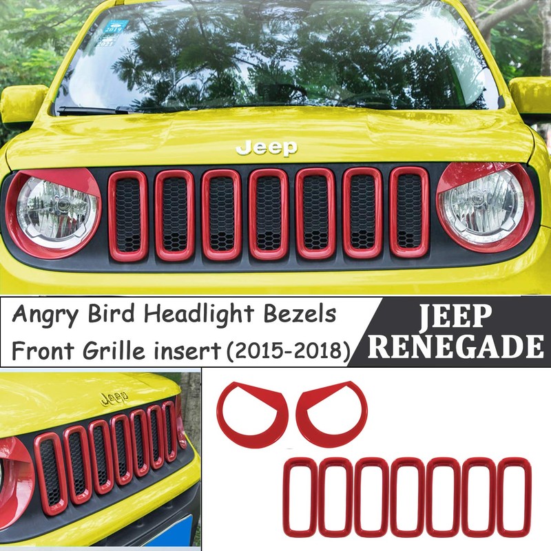 Yoursme Front Grille Inserts & Front Light Headlight Cover Angry