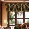 TOPLUXE Curtain Valance for Windows 137x46cm, Damask Valance with Tassels,