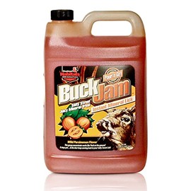 EVOLVED HABITATS Buck Jam Wild Persimmon Flavored Salty Sweet Liquid Deer Attractant - Instant Mineral Lick - Powerful Ready-To-Use Year-Round Beneficial Food Supplement for Deer - 1 Gallon